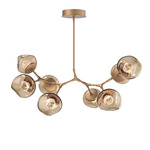 Luna Modern Branch Chandelier - Novel Brass / Bronze Zircon