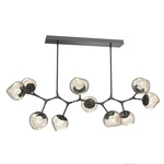 Luna Modern Branch Chandelier - Graphite / Amber Zircon