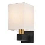 Cubo Wall Sconce - Floor Model - Black / Off White