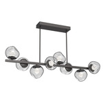 Luna Twisted Branch Linear Chandelier - Graphite / Clear Zircon