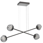 Luna  Moda Linear Chandelier - Graphite / Smoke Zircon