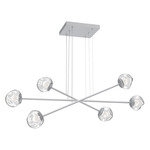 Luna  Moda Linear Chandelier - Classic Silver / Clear Zircon