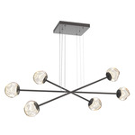 Luna  Moda Linear Chandelier - Graphite / Amber Zircon