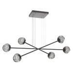 Luna  Moda Linear Chandelier - Graphite / Smoke Zircon