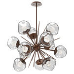 Luna Starburst Chandelier - Burnished Bronze / Clear Zircon