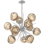 Luna Starburst Chandelier - Classic Silver / Bronze Floret