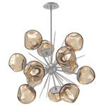 Luna Starburst Chandelier - Classic Silver / Bronze Geo