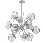 Luna Starburst Chandelier - Classic Silver / Clear Geo