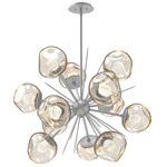 Luna Starburst Chandelier - Classic Silver / Amber Zircon