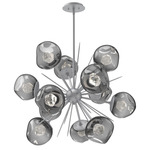 Luna Starburst Chandelier - Classic Silver / Smoke Zircon