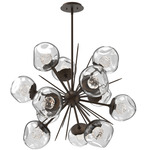 Luna Starburst Chandelier - Flat Bronze / Clear Floret