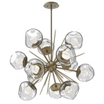 Luna Starburst Chandelier - Gilded Brass / Clear Zircon