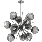 Luna Starburst Chandelier - Graphite / Smoke Geo