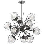 Luna Starburst Chandelier - Graphite / Clear Zircon