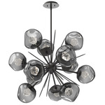 Luna Starburst Chandelier - Graphite / Smoke Zircon