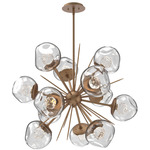 Luna Starburst Chandelier - Novel Brass / Clear Floret