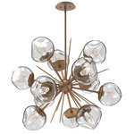 Luna Starburst Chandelier - Novel Brass / Clear Geo