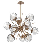 Luna Starburst Chandelier - Novel Brass / Clear Zircon