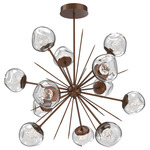 Luna Starburst Chandelier - Burnished Bronze / Clear Floret