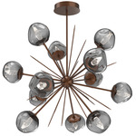 Luna Starburst Chandelier - Burnished Bronze / Smoke Geo