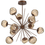 Luna Starburst Chandelier - Burnished Bronze / Bronze Zircon