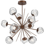 Luna Starburst Chandelier - Burnished Bronze / Clear Zircon