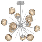 Luna Starburst Chandelier - Classic Silver / Bronze Floret