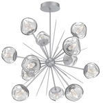 Luna Starburst Chandelier - Classic Silver / Clear Geo