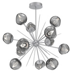 Luna Starburst Chandelier - Classic Silver / Smoke Geo