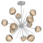 Luna Starburst Chandelier - Classic Silver / Bronze Zircon