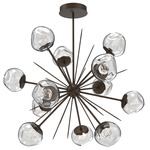 Luna Starburst Chandelier - Flat Bronze / Clear Floret