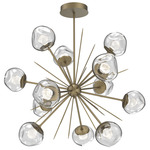 Luna Starburst Chandelier - Gilded Brass / Clear Zircon