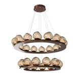 Luna Tiered Chandelier - Burnished Bronze / Bronze Floret