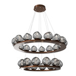 Luna Tiered Chandelier - Burnished Bronze / Smoke Geo