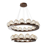 Luna Tiered Chandelier - Burnished Bronze / Amber Zircon