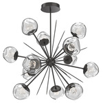 Luna Starburst Chandelier - Graphite / Clear Floret