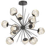 Luna Starburst Chandelier - Graphite / Amber Zircon