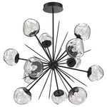 Luna Starburst Chandelier - Matte Black / Clear Geo