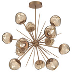 Luna Starburst Chandelier - Novel Brass / Bronze Geo