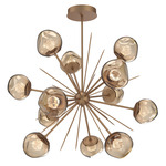 Luna Starburst Chandelier - Novel Brass / Bronze Zircon