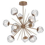 Luna Starburst Chandelier - Novel Brass / Clear Zircon