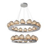 Luna Tiered Chandelier - Classic Silver / Bronze Floret