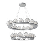 Luna Tiered Chandelier - Classic Silver / Clear Floret