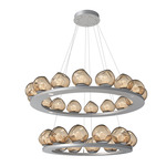 Luna Tiered Chandelier - Classic Silver / Bronze Zircon