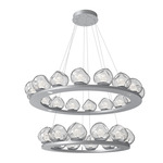 Luna Tiered Chandelier - Classic Silver / Clear Zircon