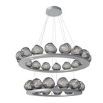 Luna Tiered Chandelier - Classic Silver / Smoke Zircon