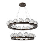 Luna Tiered Chandelier - Flat Bronze / Clear Zircon