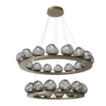 Luna Tiered Chandelier - Gilded Brass / Smoke Geo