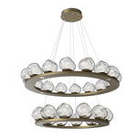 Luna Tiered Chandelier - Gilded Brass / Clear Zircon