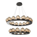 Luna Tiered Chandelier - Graphite / Bronze Floret